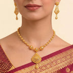 22K Sophisticated Yellow Gold Polished Bead Necklace