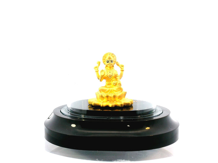 24k Gold Yellow Finish Lakshmi Symbol Figurine