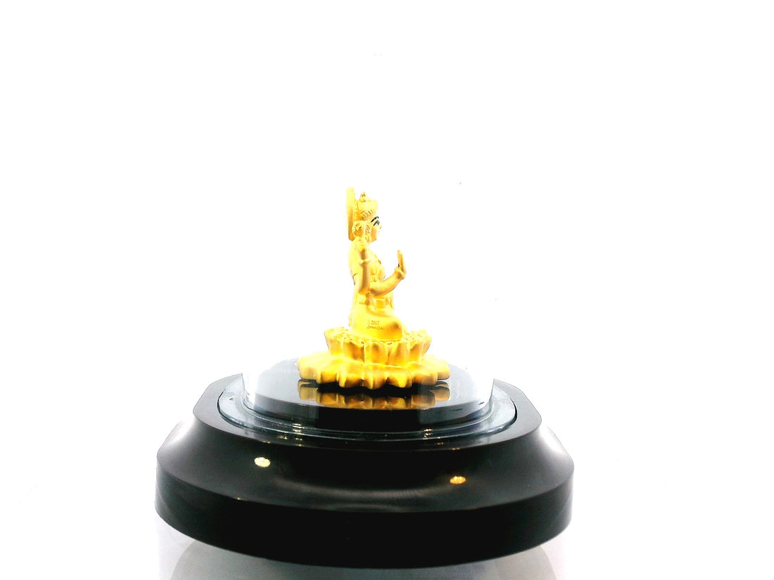 24k Gold Yellow Finish Lakshmi Symbol Figurine