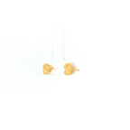 22K Yellow Gold Fancy Stud Earrings | Ultra-Lightweight Polished Tops