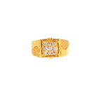 Classic 22K Yellow Gold Cubic Zirconia Ring – 4.5g Elegant Stone Design