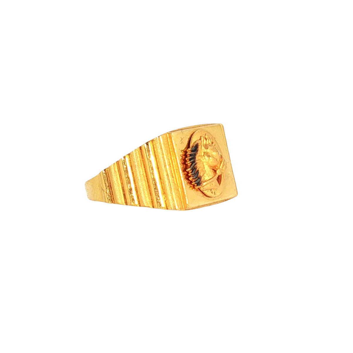 Fancy 22K Yellow Gold Men’s Ring – 6.7g, Size 10