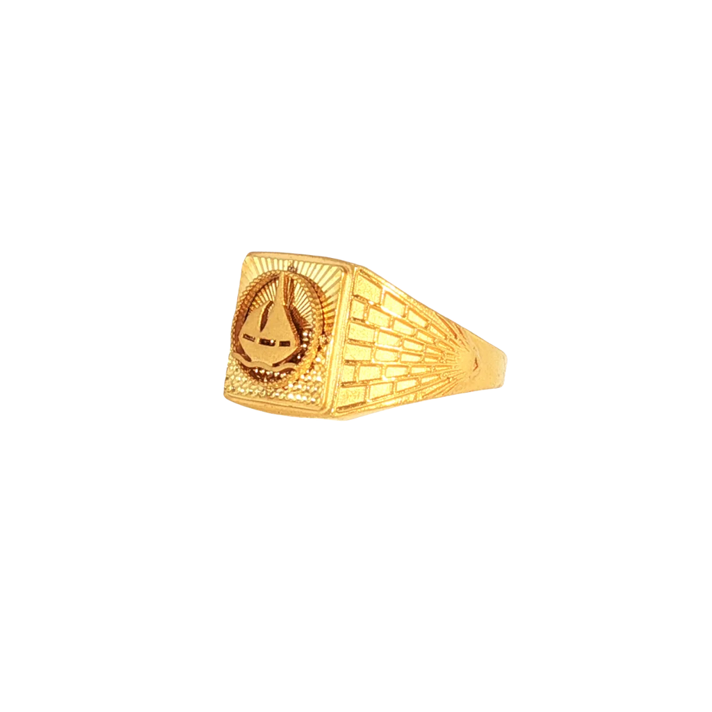 Fancy 22K Yellow Gold Men’s Ring – 6.1g, Size 10.5