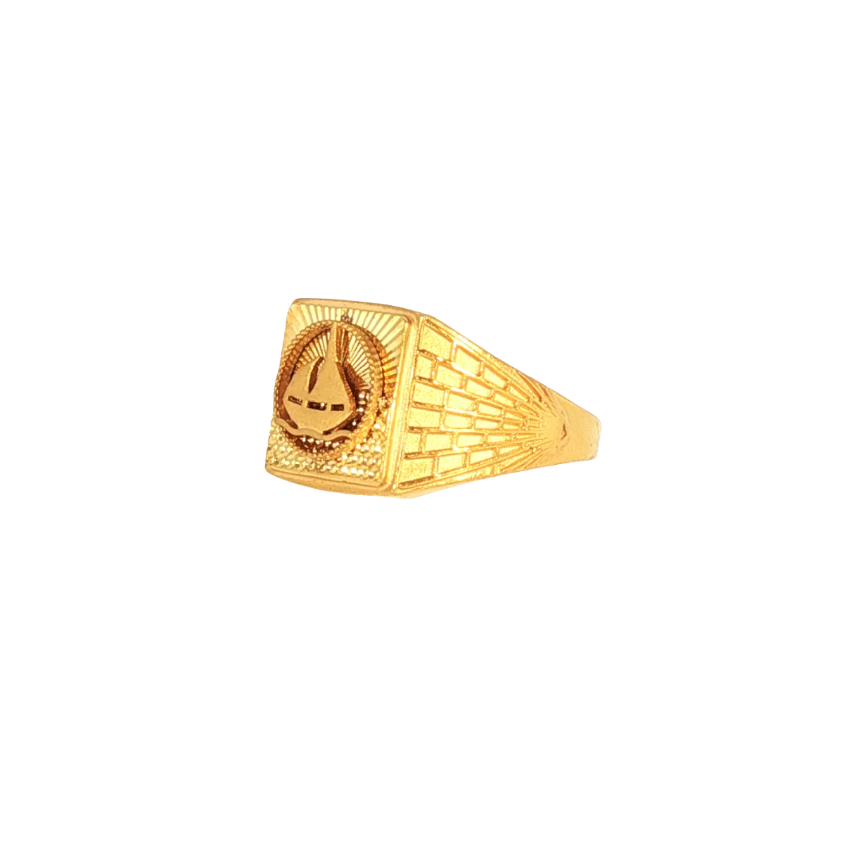 Fancy 22K Yellow Gold Men’s Ring – 6.1g, Size 10.5