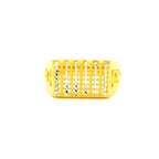 22K Two-Tone Yellow & White Gold Men’s Ring (7.7 Grams) – Modern & Elegant