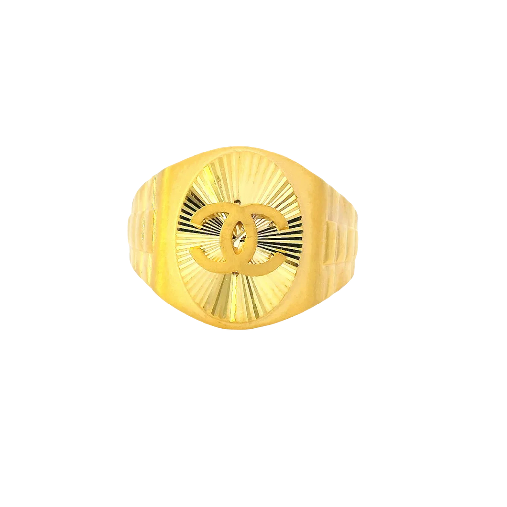 Fancy 22K Yellow Gold Men’s Ring – 7g, Size 10.5