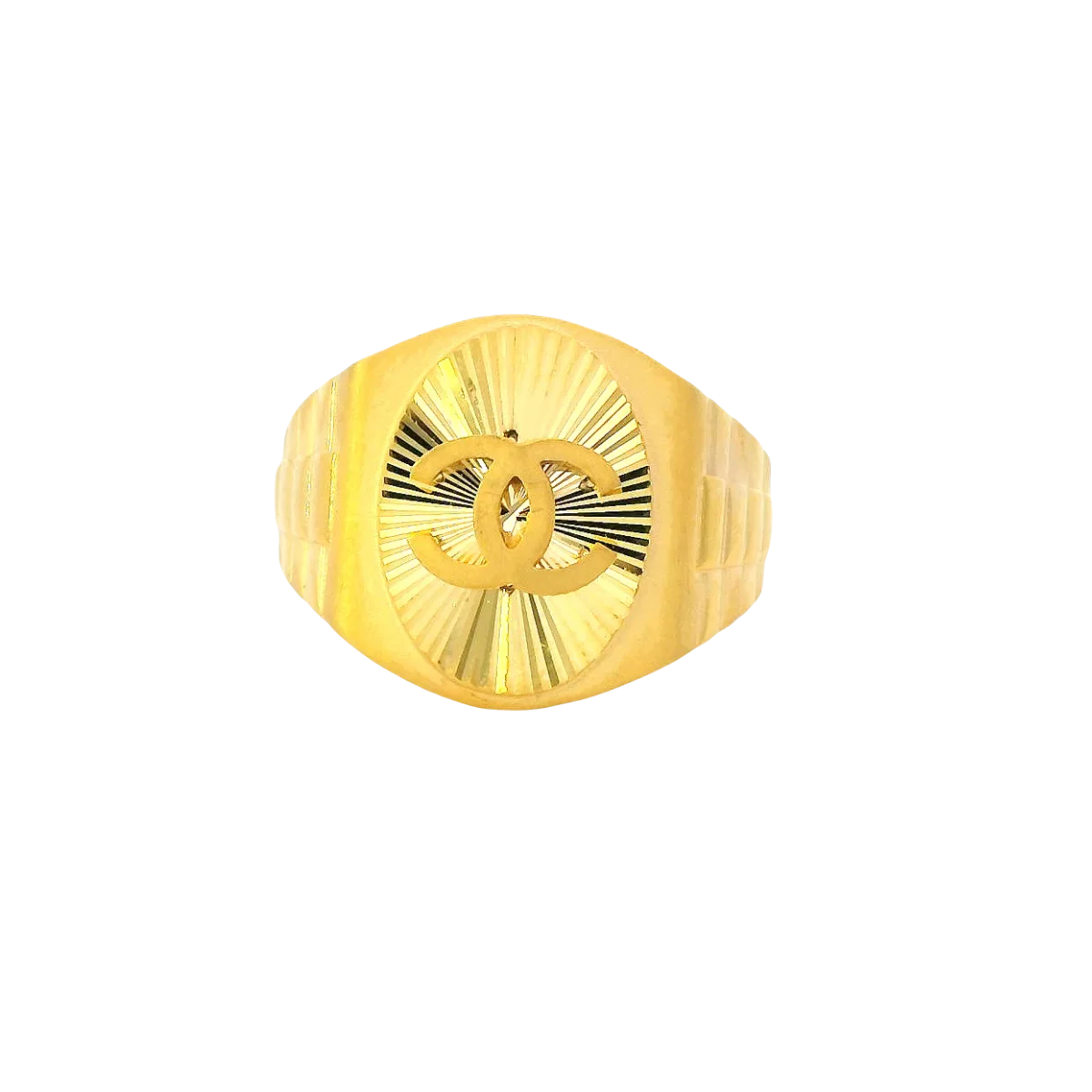 Fancy 22K Yellow Gold Men’s Ring – 7g, Size 10.5