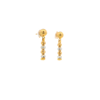 22K Two-Tone Gold Hanging Earrings | Stylish Long Drop Tops