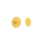 22K Yellow Gold Traditional Stud Earrings | Heavy Luxury Polished Tops