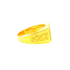 22K Two-Tone Yellow & White Gold Men’s Ring (7.7 Grams) – Modern & Elegant