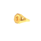 21K Men’s Yellow Gold Fancy Ring – 6.4g, Polished Finish, Resizable, Size 10