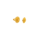 22K Yellow Gold Traditional Stud Earrings | Lightweight Polished Tops