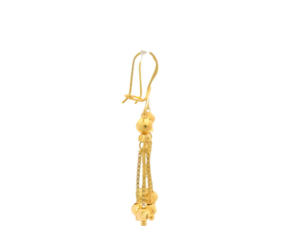 22K Polished Yellow Gold Hoop Earrings