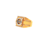 Bold 22K Yellow Gold Stone Ring with Cubic Zirconia – 16.2g Luxury Statement Piece