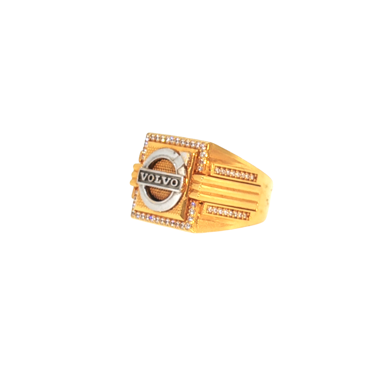 Bold 22K Yellow Gold Stone Ring with Cubic Zirconia – 16.2g Luxury Statement Piece