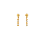 22K Two-Tone Gold Hanging Earrings | Stylish Long Drop Tops