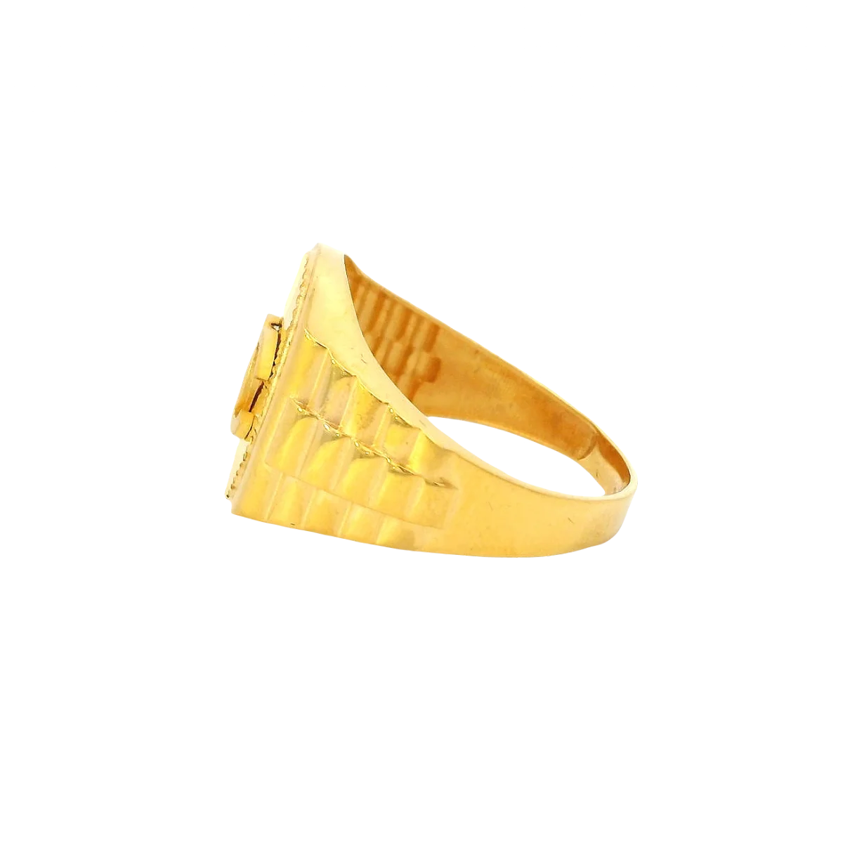 Fancy 22K Yellow Gold Men’s Ring – 7g, Size 10.5