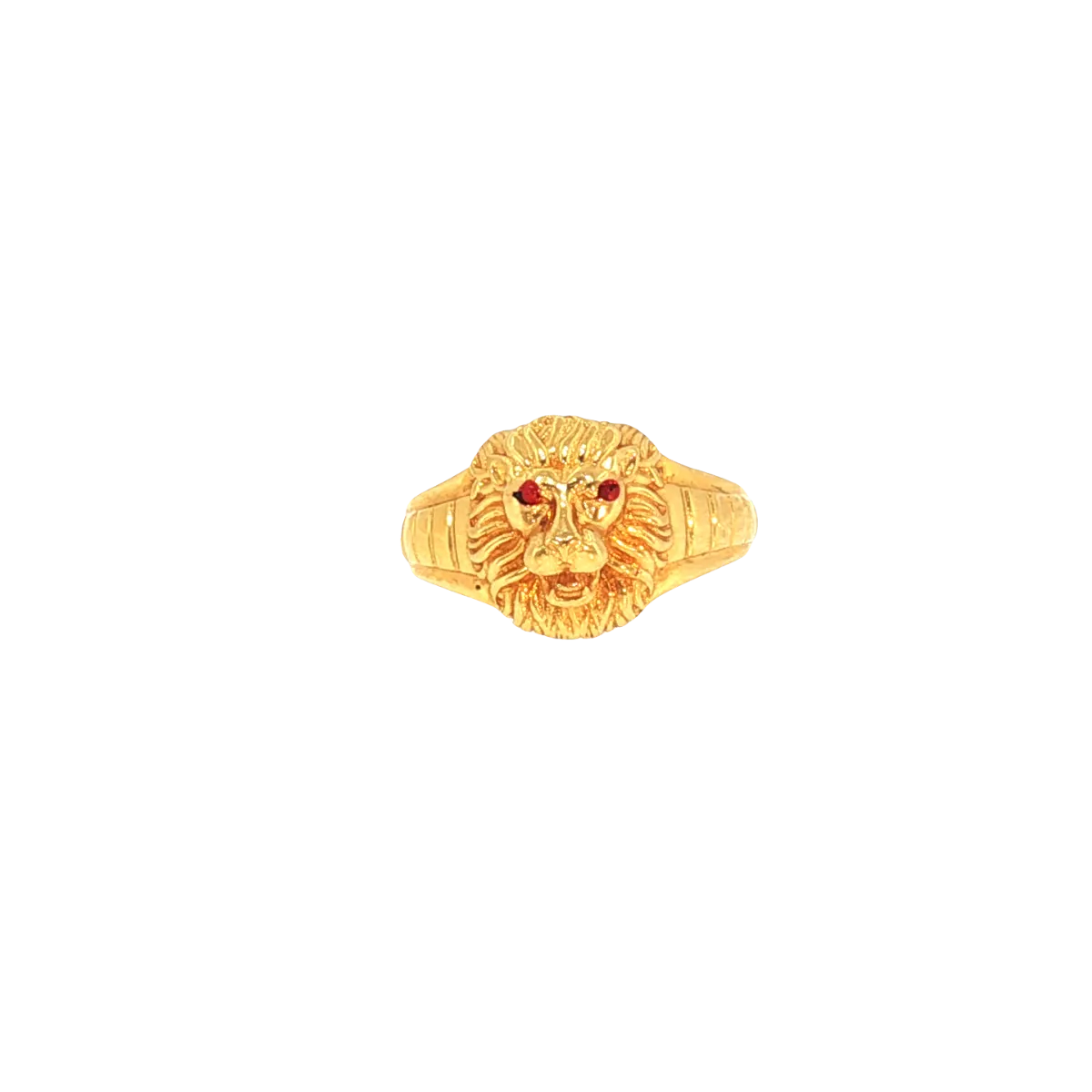 22K Yellow Gold Men’s Fancy Ring (5.7 Grams) – Stylish & Lightweight Design