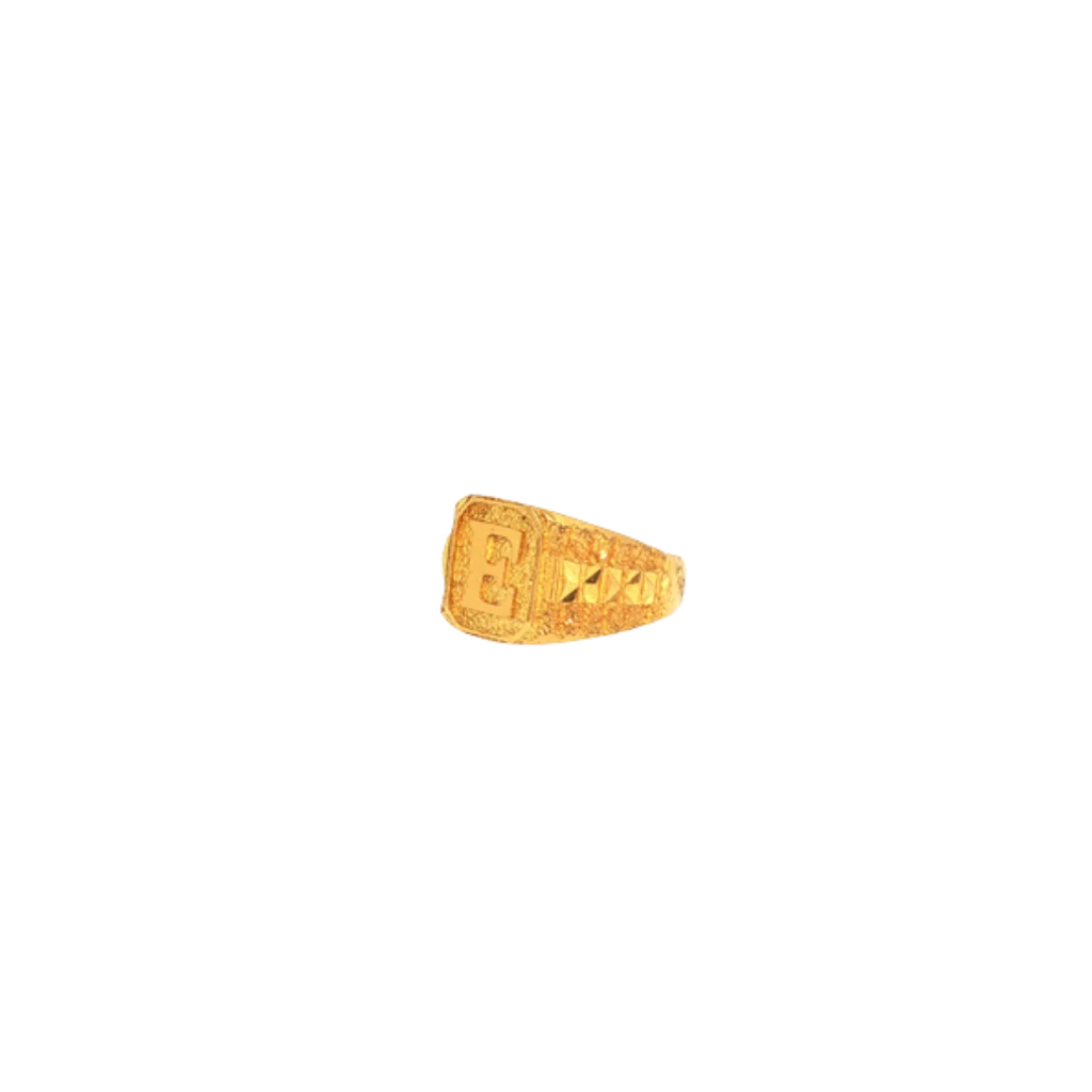 22K Yellow Gold Traditional Men’s Ring | Classic Designer Band