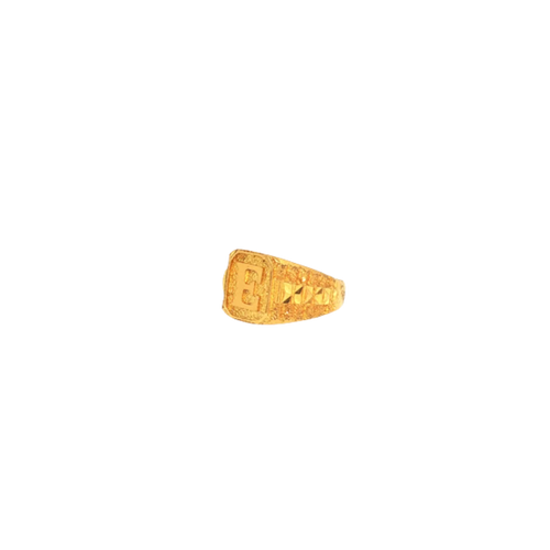 22K Yellow Gold Traditional Men’s Ring | Classic Designer Band