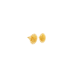22K Yellow Gold Traditional Stud Earrings | Lightweight Polished Tops