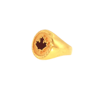 22K Men’s Yellow Gold Meena Karie Ring – 9.1g, Polished Finish, Resizable, Size 10.5