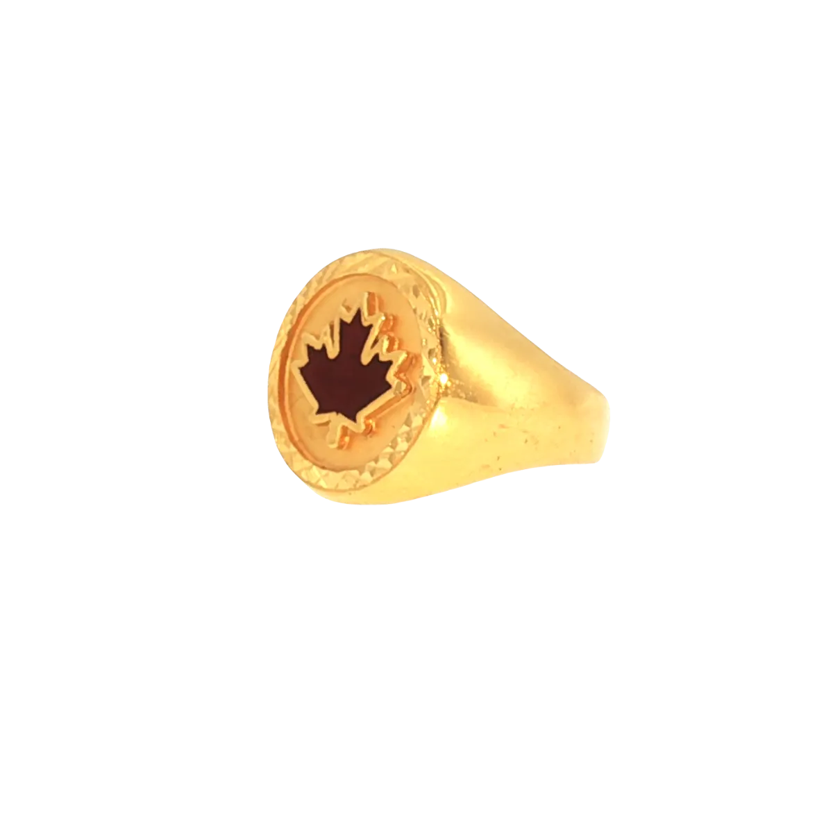 22K Men’s Yellow Gold Meena Karie Ring – 9.1g, Polished Finish, Resizable, Size 10.5