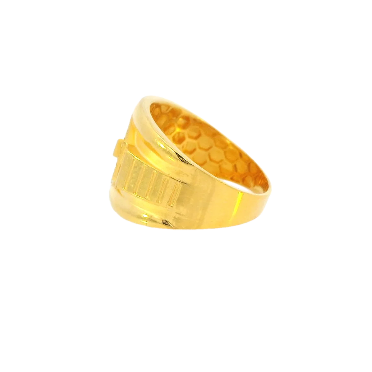 Fancy 22K Yellow Gold Men’s Ring – 5.3g, Size 9.5