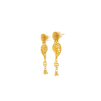 22K Yellow Gold Traditional Hanging Earrings | Premium Long Drop Design