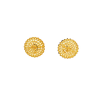 22K Yellow Gold Traditional Stud Earrings | Heavy Premium Polished Tops