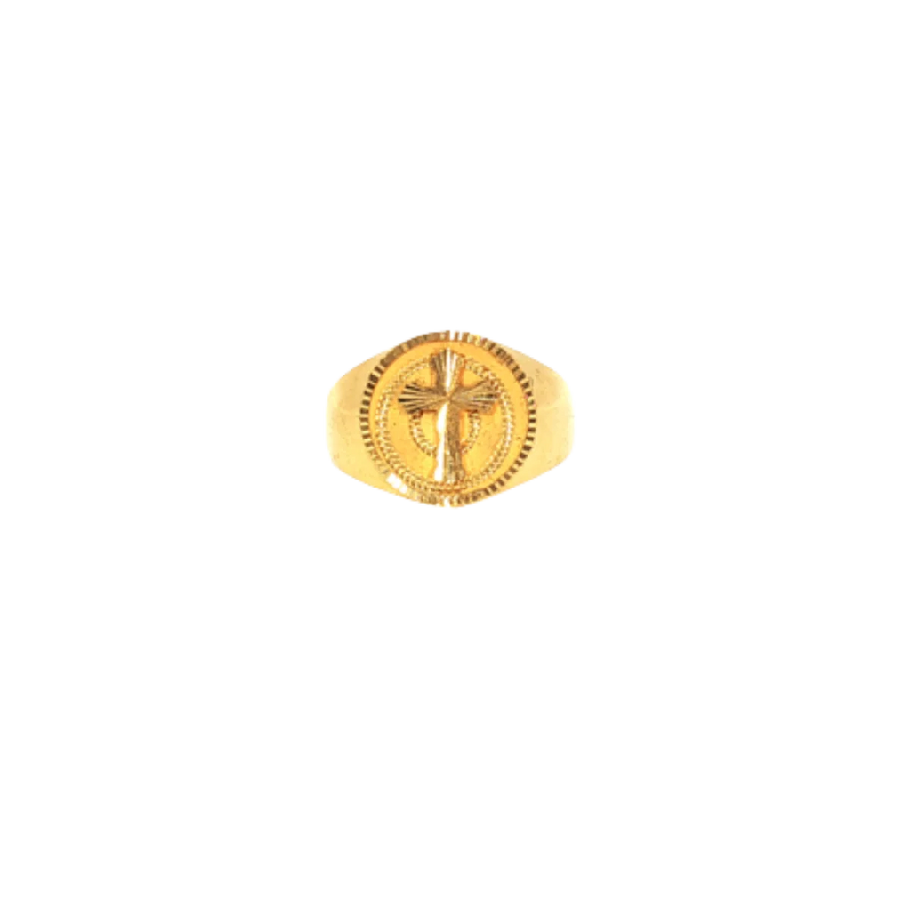 22K Yellow Gold Traditional Men’s Ring | Premium Classic Band
