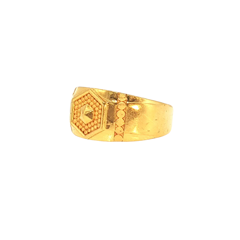 22K Yellow Gold Men’s Fancy Ring (7.9 Grams) – Bold & Refined Design