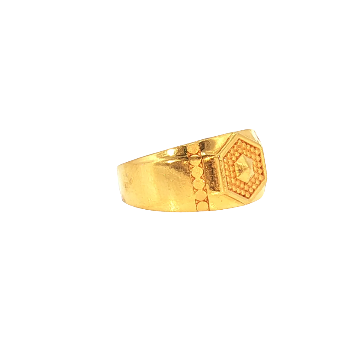 22K Yellow Gold Men’s Fancy Ring (7.9 Grams) – Bold & Refined Design