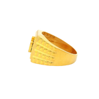 22K Men’s Yellow Gold Fancy Ring – 9.4g, Polished Finish, Resizable, Size 9.5