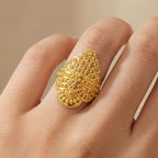 22K Yellow Gold Ring with Resizing Option
