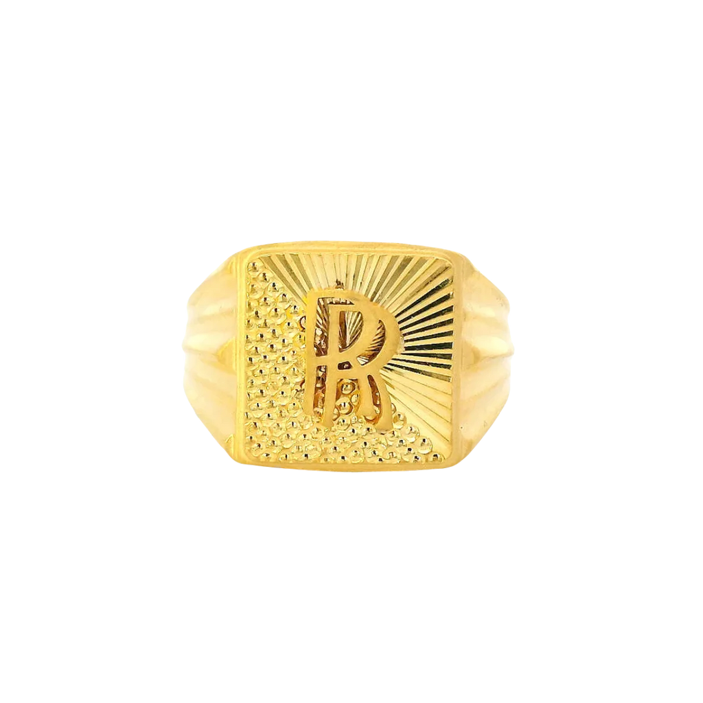 Fancy 22K Yellow Gold Men’s Ring – 5.7g, Size 9.2