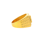 22K Men’s Yellow Gold Fancy Ring – 9.4g, Polished Finish, Resizable, Size 9.5