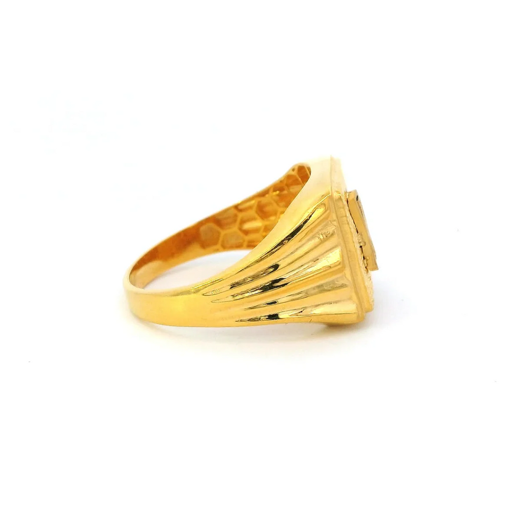 Fancy 22K Yellow Gold Men’s Ring – 5.7g, Size 9.2