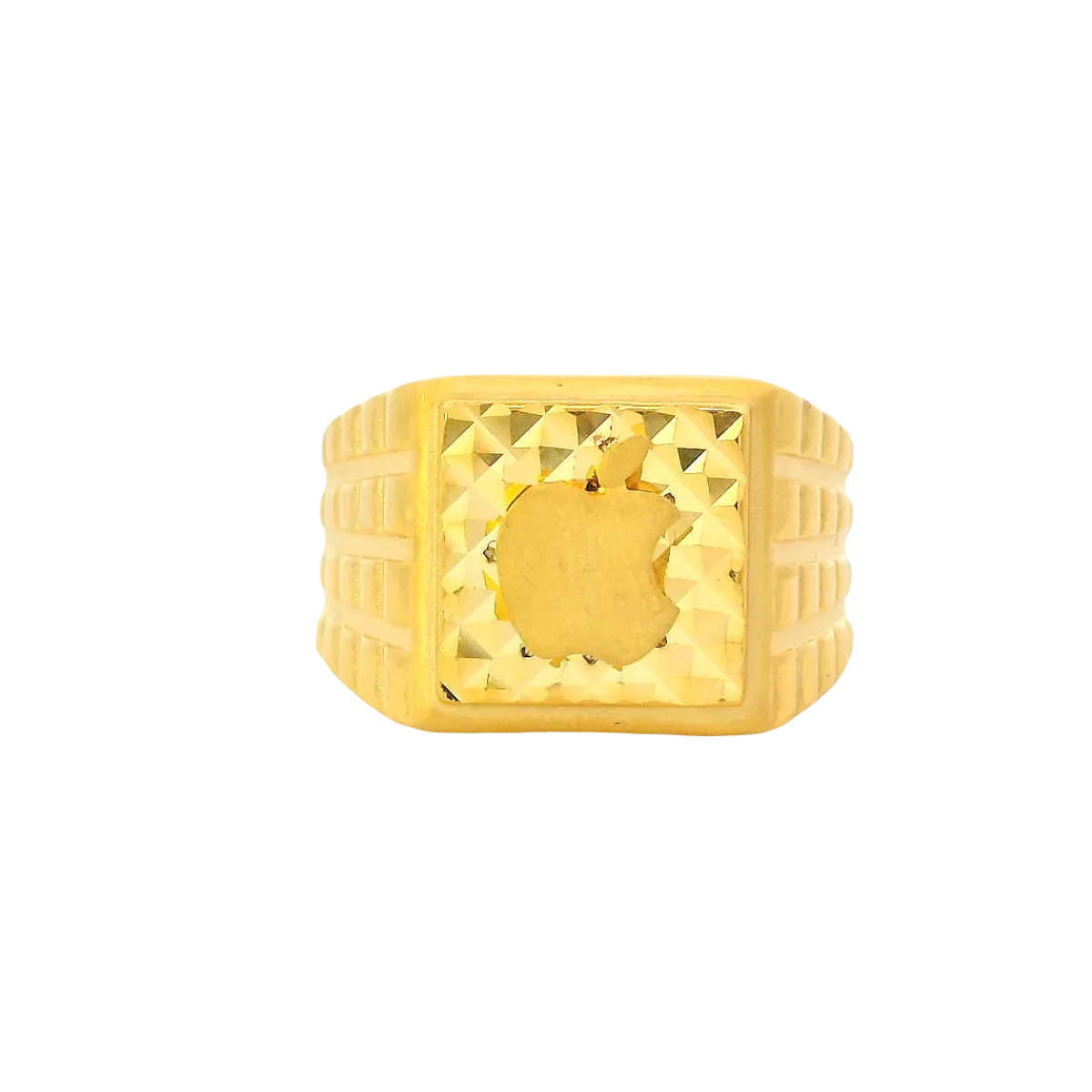 22K Men’s Yellow Gold Fancy Ring – 9.4g, Polished Finish, Resizable, Size 9.5