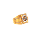 Bold 22K Yellow Gold Stone Ring with Cubic Zirconia – 16.2g Luxury Statement Piece