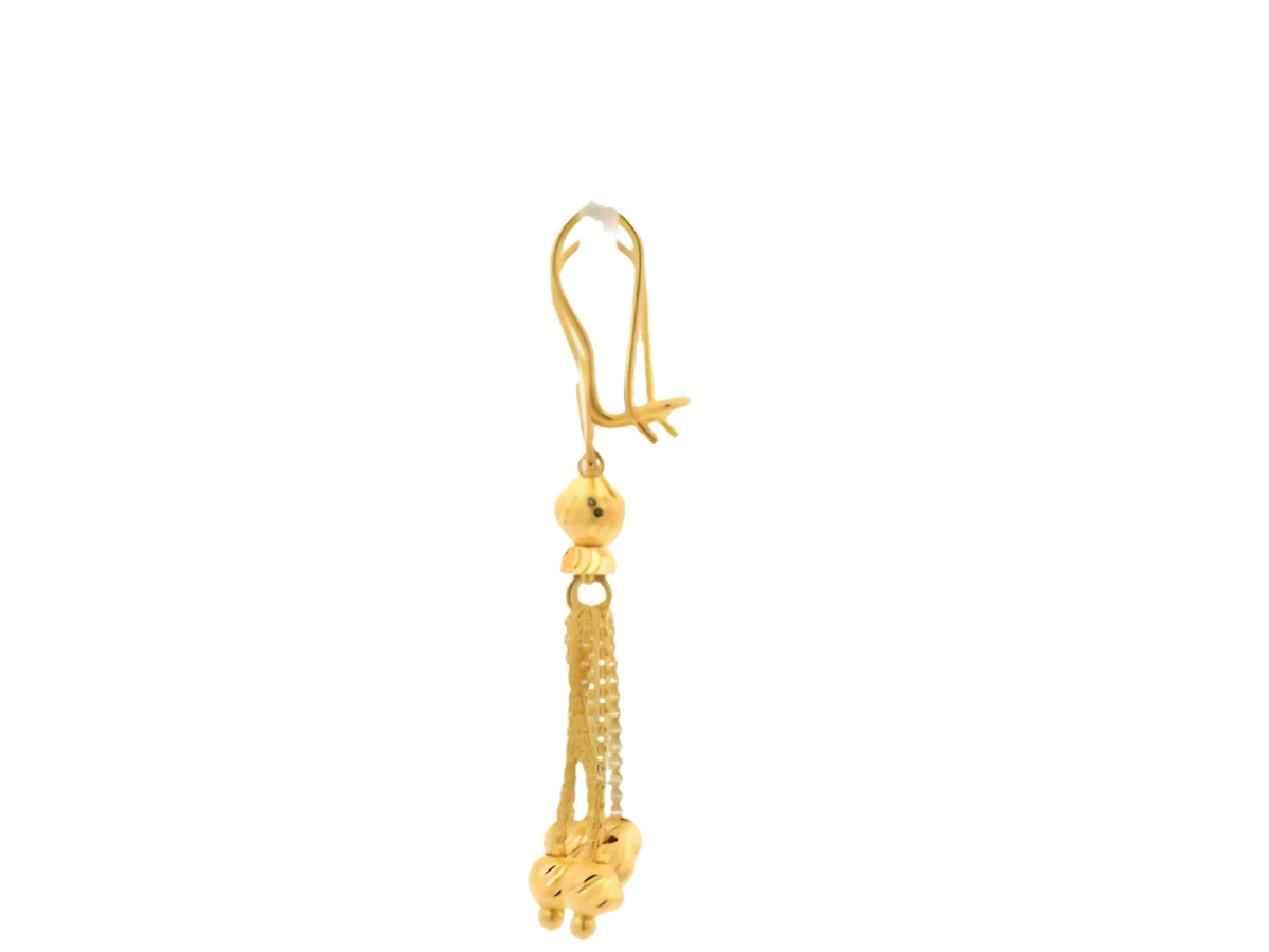 22K Polished Yellow Gold Hoop Earrings