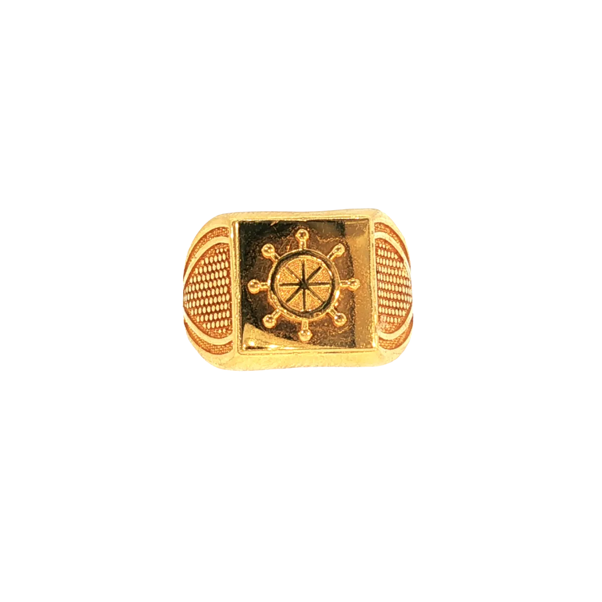 22K Yellow Gold Men’s Fancy Ring (13.1 Grams) – Bold & Luxurious Design