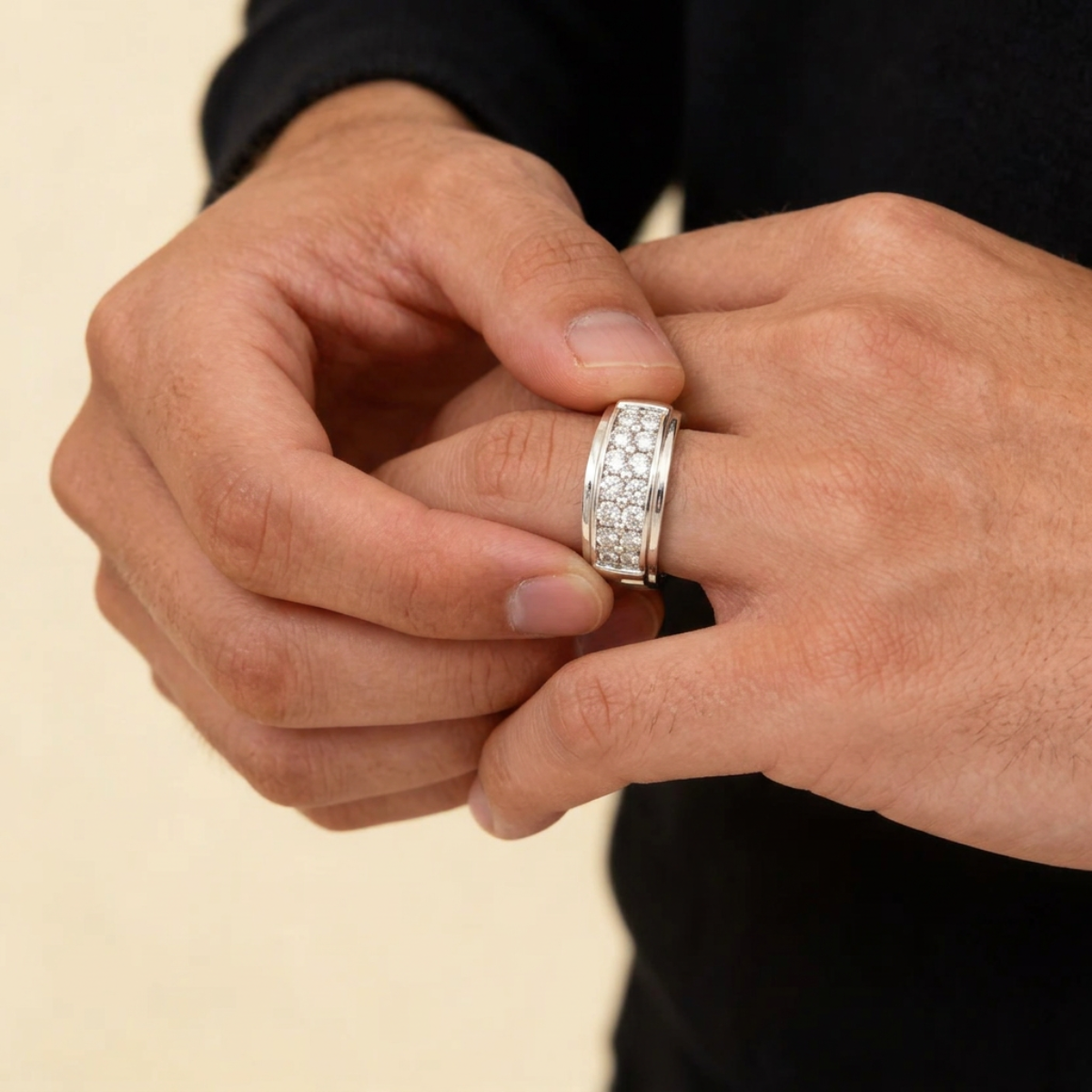 14K White Gold Diamond Ring with 1.40 CT Diamond