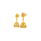 22K Yellow Gold Traditional Jhumki Earrings | Premium Polished Design