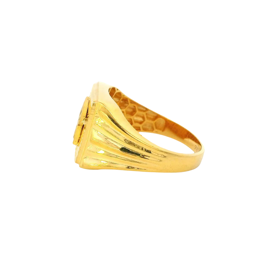 Fancy 22K Yellow Gold Men’s Ring – 5.7g, Size 9.2