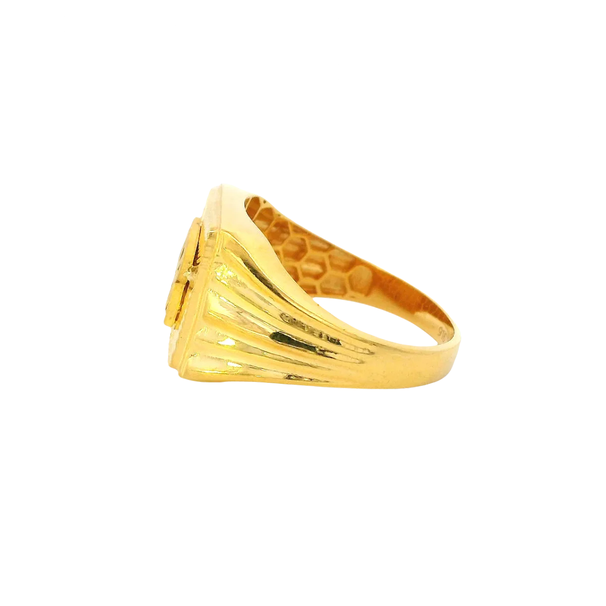 Fancy 22K Yellow Gold Men’s Ring – 5.7g, Size 9.2