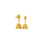 22K Yellow Gold Traditional Jhumki Earrings | Premium Polished Design