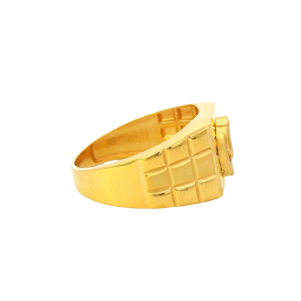 22K Yellow Gold Men’s Sikh Ring – 8.1g, Size 10