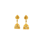 22K Yellow Gold Traditional Jhumki Earrings | Premium Polished Design