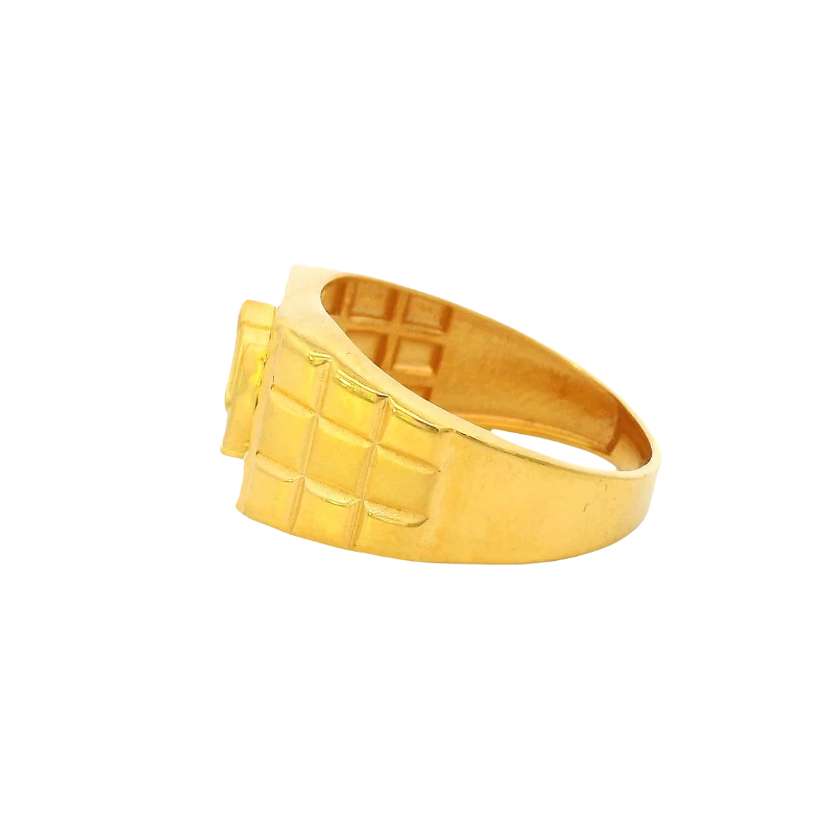 22K Yellow Gold Men’s Sikh Ring – 8.1g, Size 10
